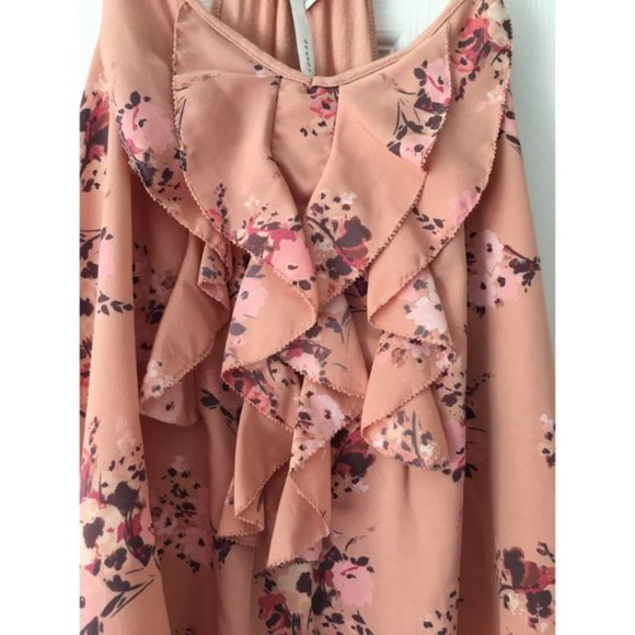 LC Floral Ruffle Dressy Tank Top - Picture 2 of 4